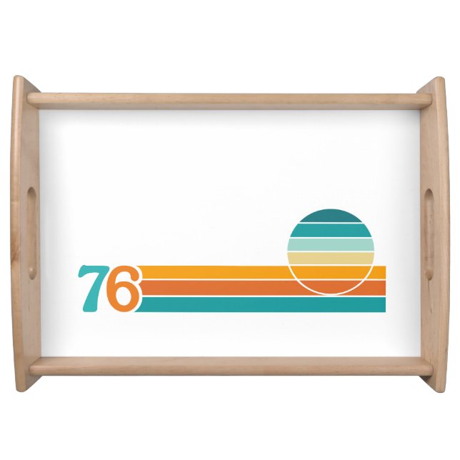 Retro Sunset 76 Serving Tray (Front)