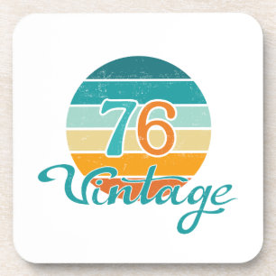 Retro Sunset 76 Vintage Distressed Beverage Coaster
