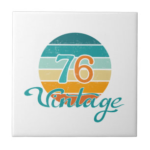 Retro Sunset 76 Vintage Distressed Ceramic Tile