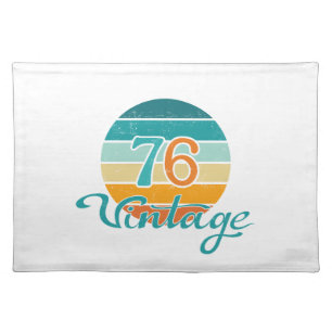Retro Sunset 76 Vintage Distressed Cloth Placemat