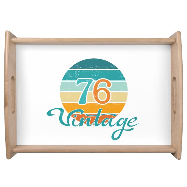 Retro Sunset 76 Vintage Distressed Serving Tray (Front)