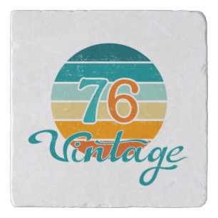 Retro Sunset 76 Vintage Distressed Trivet