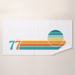 Retro Sunset 77 Bath Towel