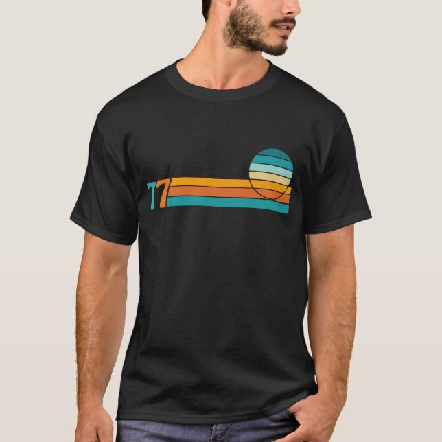 Retro Sunset 77 T-Shirt (Front)