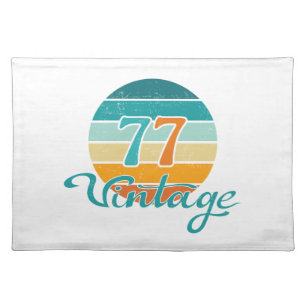 Retro Sunset 77 Vintage Distressed Cloth Placemat