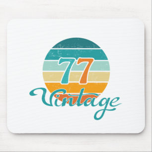Retro Sunset 77 Vintage Distressed Mouse Pad