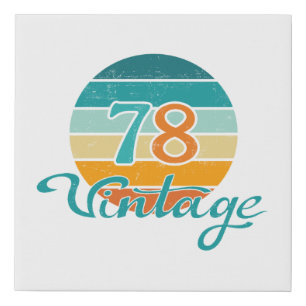 Retro Sunset 78 Vintage Distressed Faux Canvas Print
