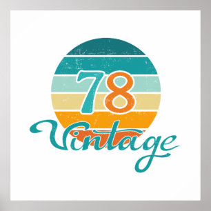 Retro Sunset 78 Vintage Distressed Poster