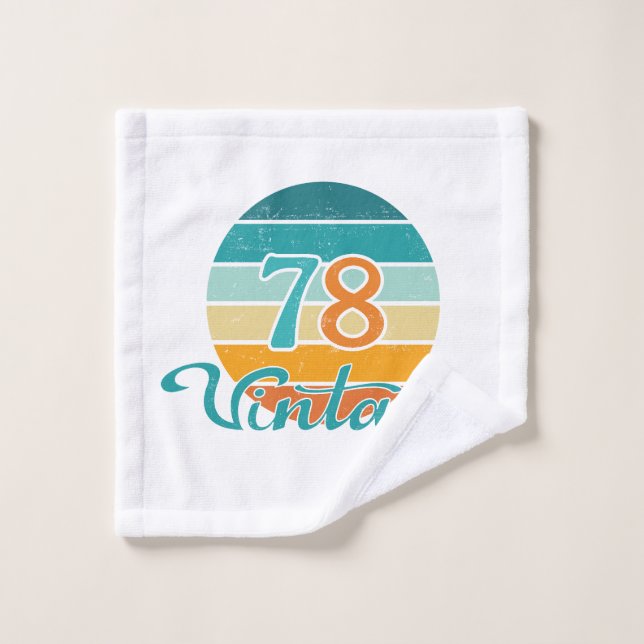 Retro Sunset 78 Vintage Distressed Wash Cloth (Wash Cloth)