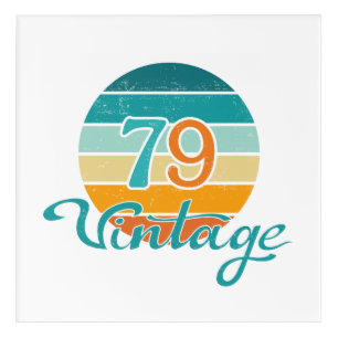 Retro Sunset 79 Vintage Distressed Acrylic Print