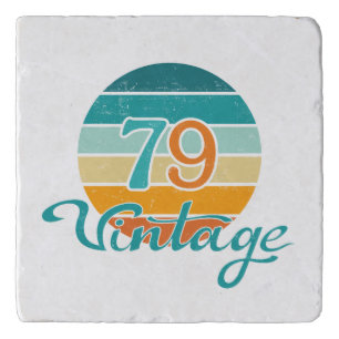 Retro Sunset 79 Vintage Distressed Trivet
