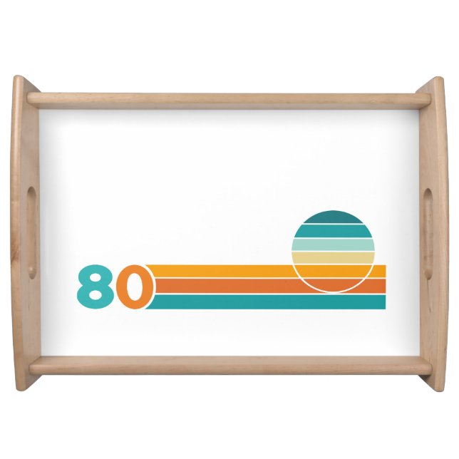 Retro Sunset 80 Serving Tray (Front)