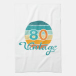 Retro Sunset 80 Vintage Distressed Kitchen Towel