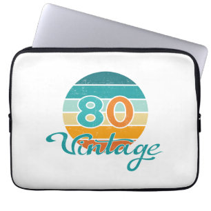Retro Sunset 80 Vintage Distressed Laptop Sleeve