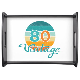 Retro Sunset 80 Vintage Distressed Serving Tray