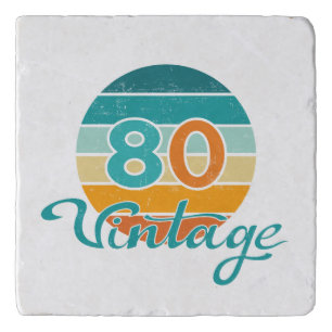 Retro Sunset 80 Vintage Distressed Trivet