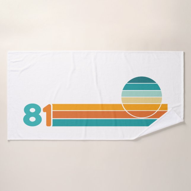 Retro Sunset 81 Bath Towel (Bath Towel)