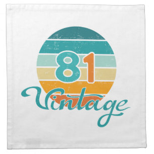 Retro Sunset 81 Vintage Distressed Cloth Napkin