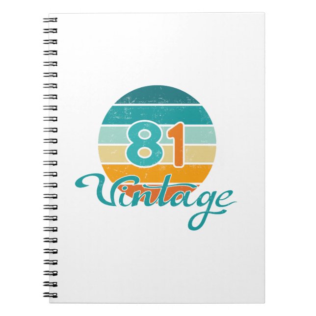 Retro Sunset 81 Vintage Distressed Notebook (Front)