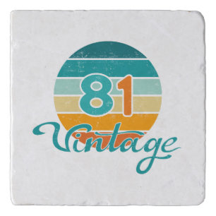 Retro Sunset 81 Vintage Distressed Trivet