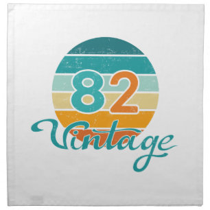 Retro Sunset 82 Vintage Distressed Cloth Napkin