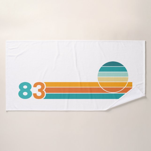 Retro Sunset 83 Bath Towel (Bath Towel)