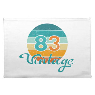 Retro Sunset 83 Vintage Distressed Cloth Placemat