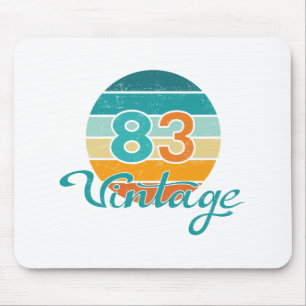 Retro Sunset 83 Vintage Distressed Mouse Pad
