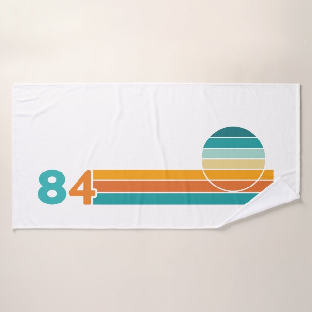 Retro Sunset 84 Bath Towel (Bath Towel)