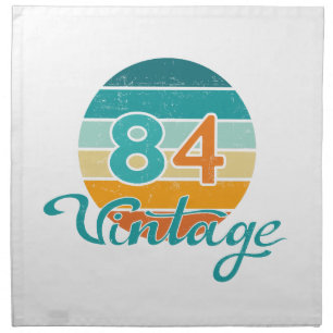 Retro Sunset 84 Vintage Distressed Cloth Napkin