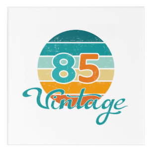 Retro Sunset 85 Vintage Distressed Acrylic Print