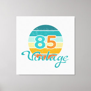 Retro Sunset 85 Vintage Distressed Canvas Print