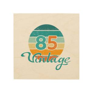 Retro Sunset 85 Vintage Distressed Wood Wall Art