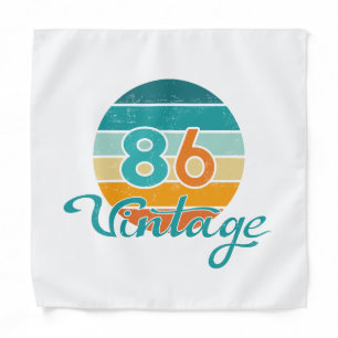 Retro Sunset 86 Vintage Distressed Bandana