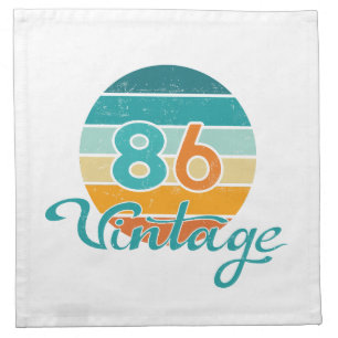 Retro Sunset 86 Vintage Distressed Cloth Napkin