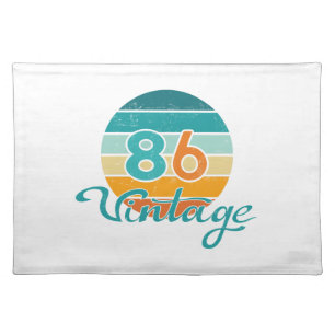 Retro Sunset 86 Vintage Distressed Cloth Placemat