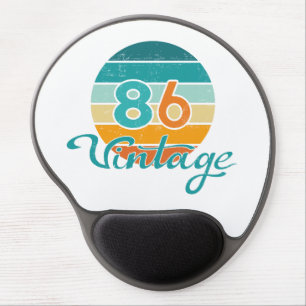Retro Sunset 86 Vintage Distressed Gel Mouse Pad