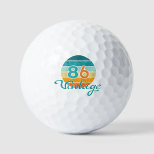 Retro Sunset 86 Vintage Distressed Golf Balls