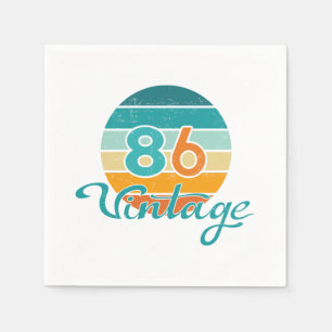Retro Sunset 86 Vintage Distressed Napkins