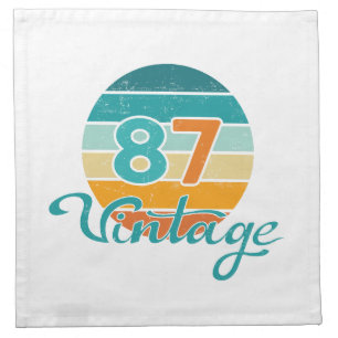 Retro Sunset 87 Vintage Distressed Cloth Napkin