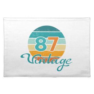 Retro Sunset 87 Vintage Distressed Cloth Placemat