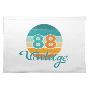 Retro Sunset 88 Vintage Distressed Cloth Placemat