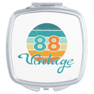 Retro Sunset 88 Vintage Distressed Compact Mirror