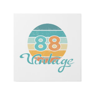 Retro Sunset 88 Vintage Distressed Gallery Wrap