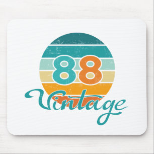 Retro Sunset 88 Vintage Distressed Mouse Pad