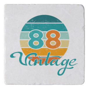 Retro Sunset 88 Vintage Distressed Trivet