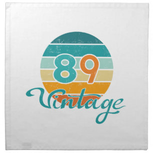 Retro Sunset 89 Vintage Distressed Cloth Napkin