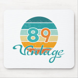 Retro Sunset 89 Vintage Distressed Mouse Pad