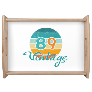 Retro Sunset 89 Vintage Distressed Serving Tray