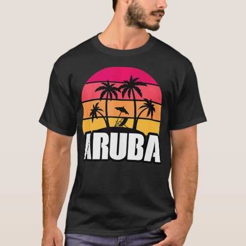 Retro Sunset Aruba  T_Shirt
